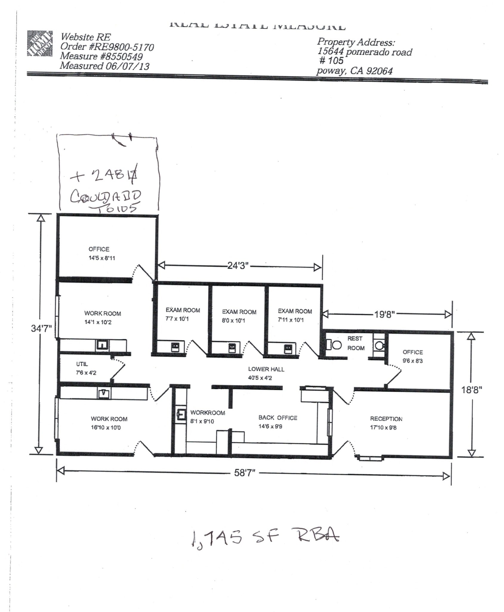 15644 Pomerado Rd, Poway, CA for rent Floor Plan- Image 1 of 1