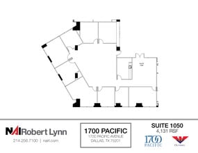 1700 Pacific Ave, Dallas, TX to rent Floor Plan- Image 1 of 7