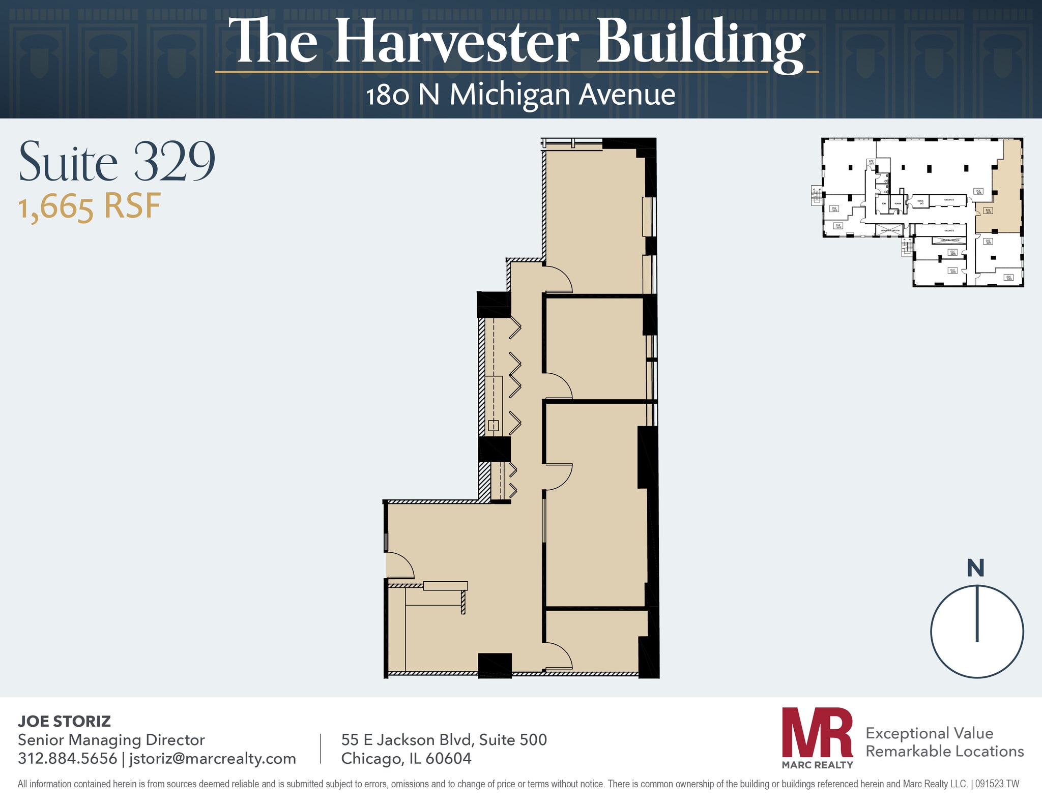 180 N Michigan Ave, Chicago, IL to rent Floor Plan- Image 1 of 7