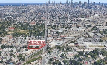 3260 W Grand Ave, Chicago, IL - AERIAL  map view
