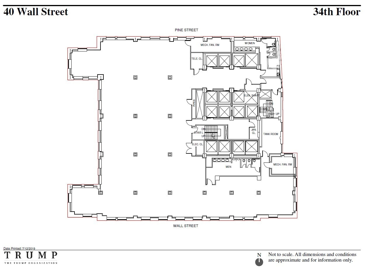 40 Wall St, New York, NY to rent Floor Plan- Image 1 of 1