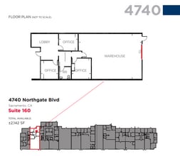 4700 Northgate Blvd, Sacramento, CA to rent Floor Plan- Image 1 of 1