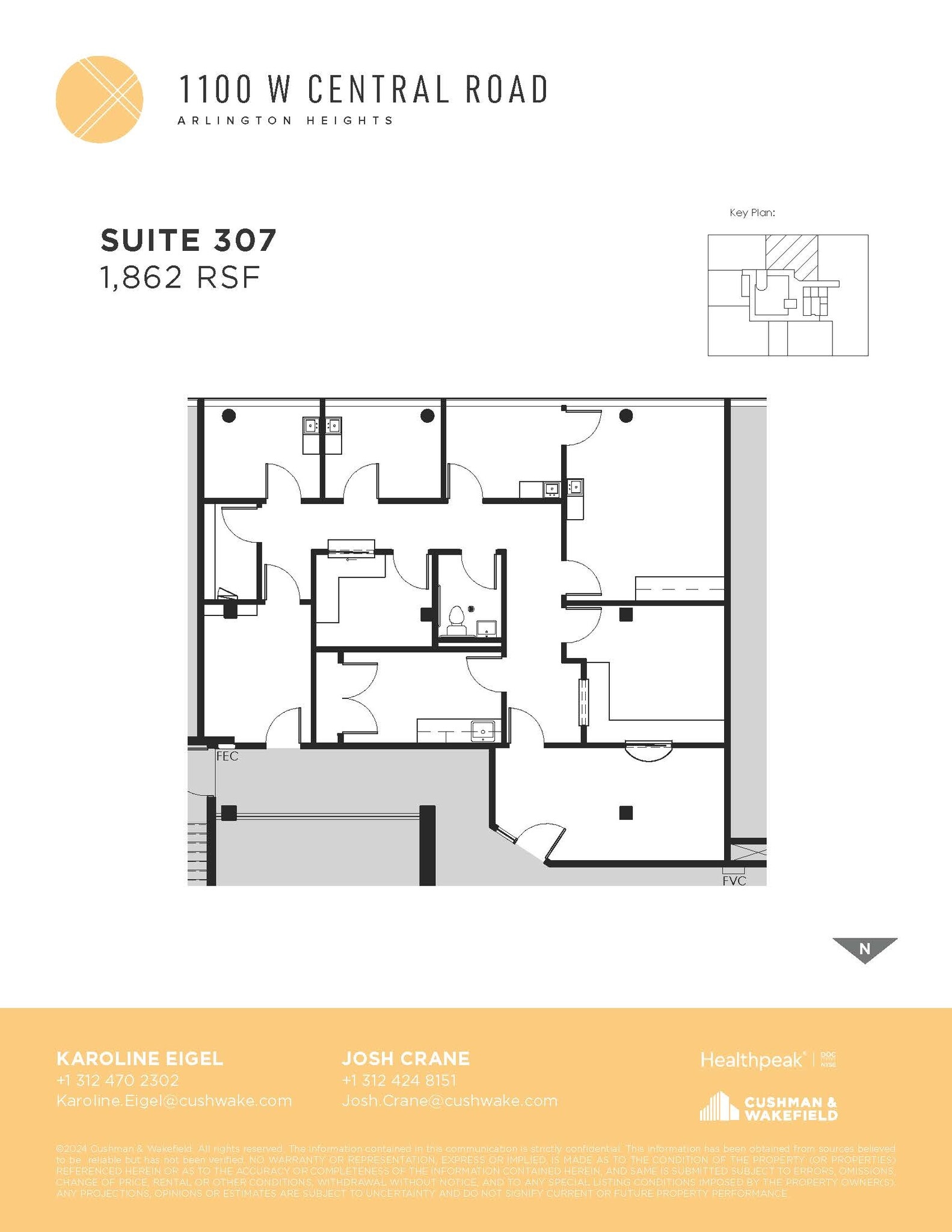 1100 W Central Rd, Arlington Heights, IL to rent Floor Plan- Image 1 of 1