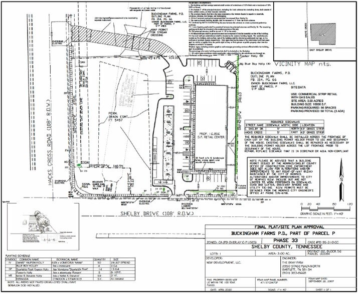 NEC Shelby Dr. at Hacks Cross, Memphis, TN for rent - Site Plan - Image 2 of 4