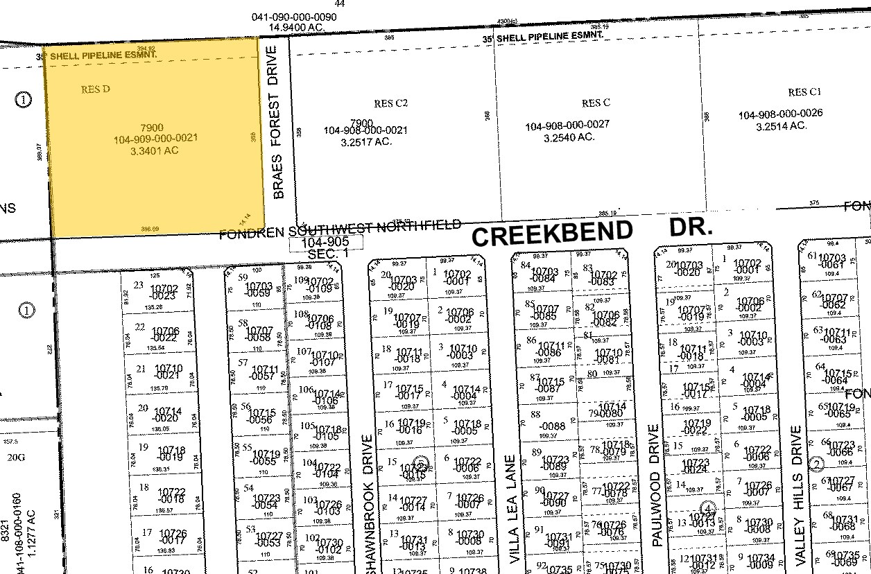 8100 Creekbend Dr, Houston, TX for sale Plat Map- Image 1 of 1