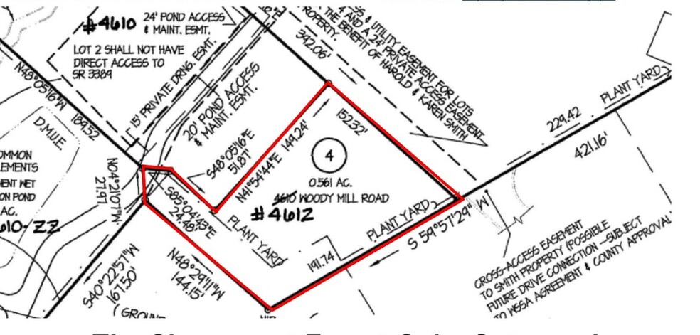 4612 Woody Mill Rd, Greensboro, NC for sale - Plat Map - Image 1 of 2