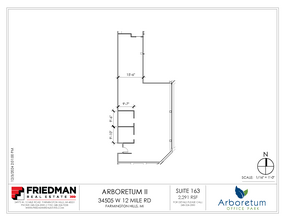 34505 W 12 Mile Rd, Farmington Hills, MI for rent Floor Plan- Image 1 of 2