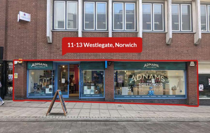 11-13 Westlegate, Norwich for rent - Building Photo - Image 1 of 2