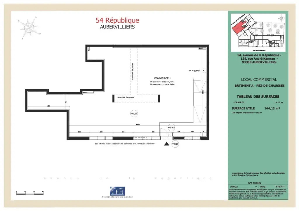 54 Avenue De La République, Aubervilliers to rent Floor Plan- Image 1 of 1
