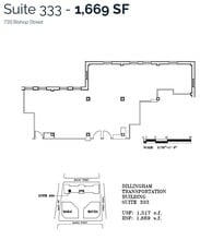 733 Bishop St, Honolulu, HI to rent Floor Plan- Image 1 of 1