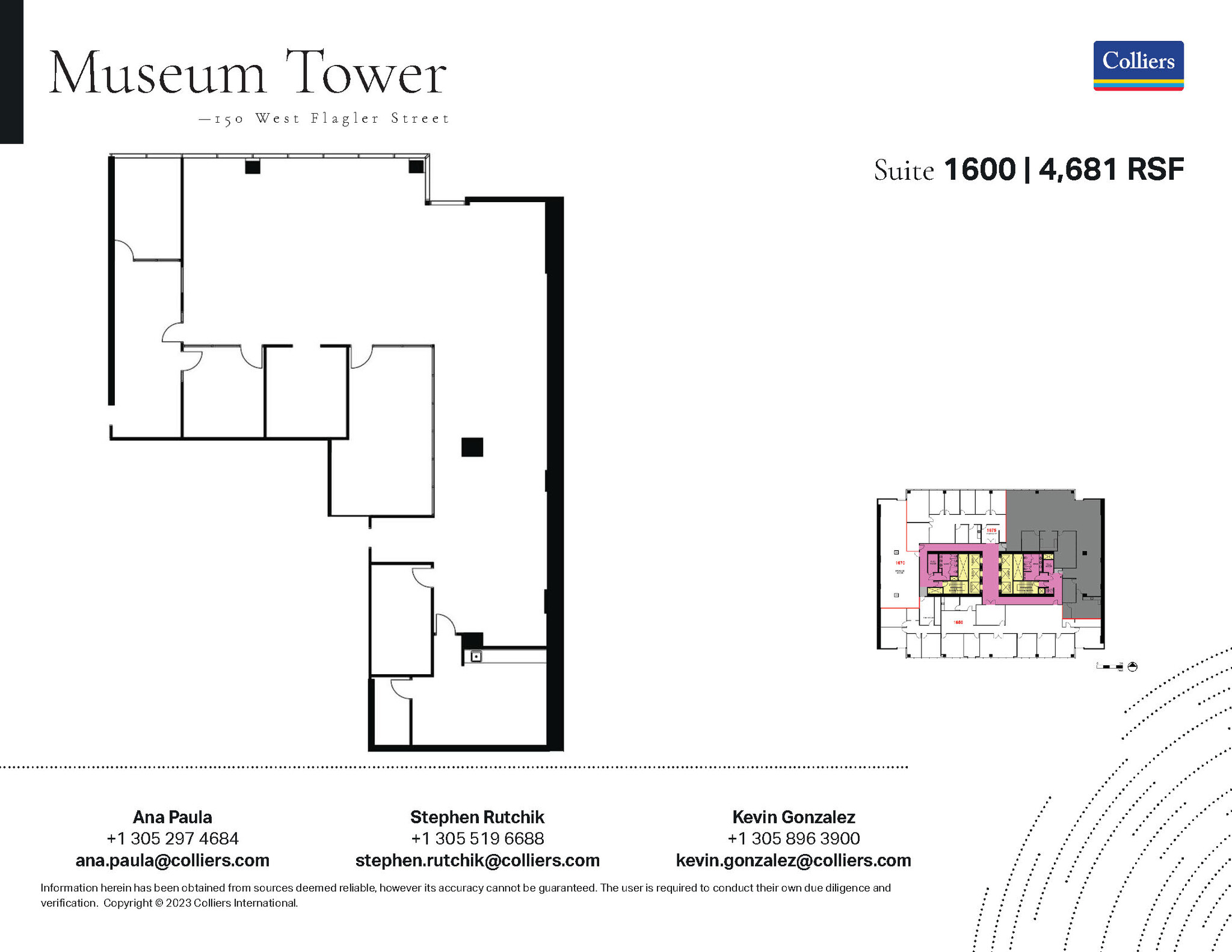 150 W Flagler St, Miami, FL for rent Floor Plan- Image 1 of 1