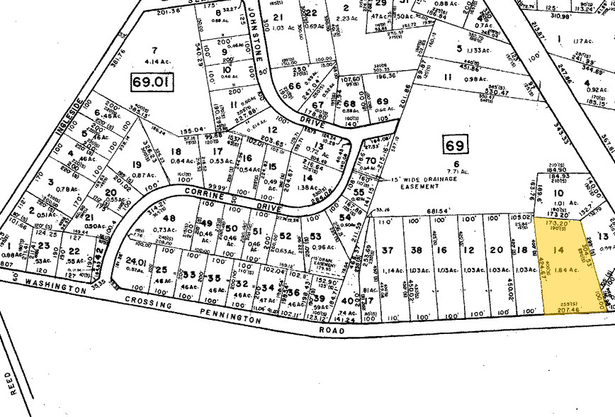 1 Washington Crossing Penn Rd, Pennington, NJ for rent - Plat Map - Image 2 of 2