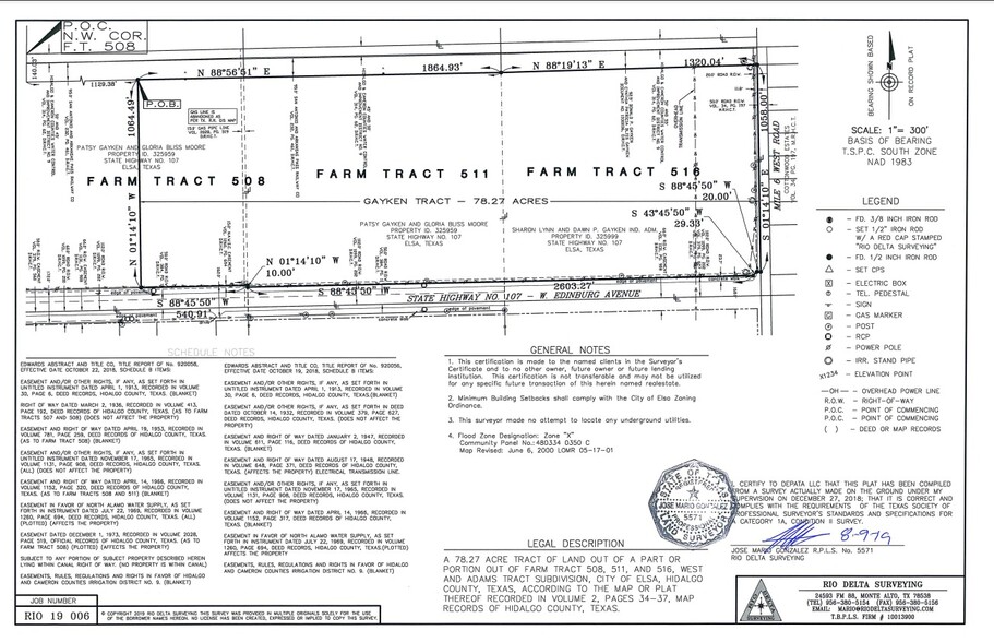 1003 Edinburg, Elsa, TX for rent - Plat Map - Image 3 of 9