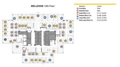 500 108th Ave NE, Bellevue, WA for rent Floor Plan- Image 1 of 5