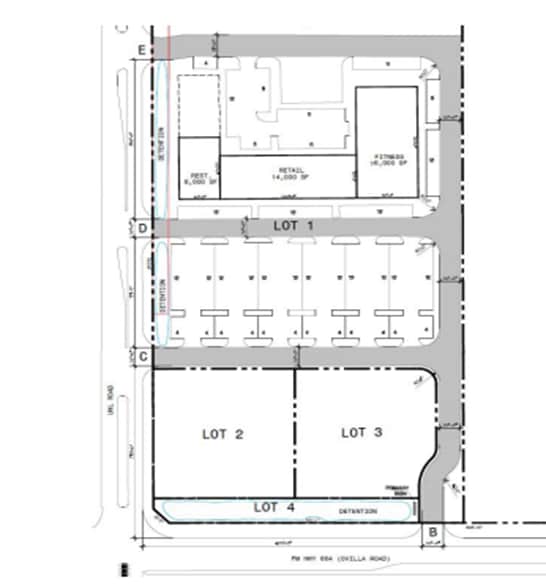 NEC Ovilla Road & Uhl Road, Red Oak, TX to rent - Site Plan - Image 2 of 3