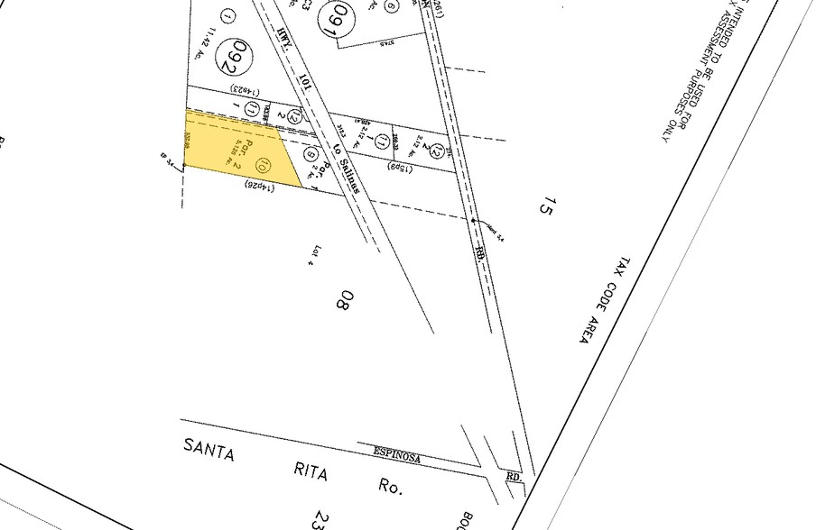 599A El Camino Real N, Salinas, CA for sale - Plat Map - Image 1 of 1