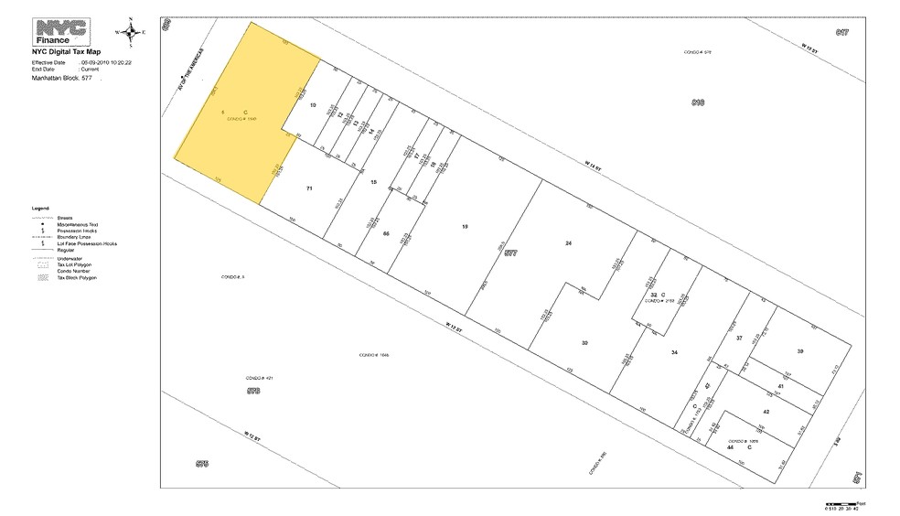 65 W 13th St, New York, NY for rent - Plat Map - Image 2 of 2