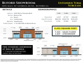 1695 Mall Of Georgia Blvd, Buford, GA for rent Building Photo- Image 1 of 5