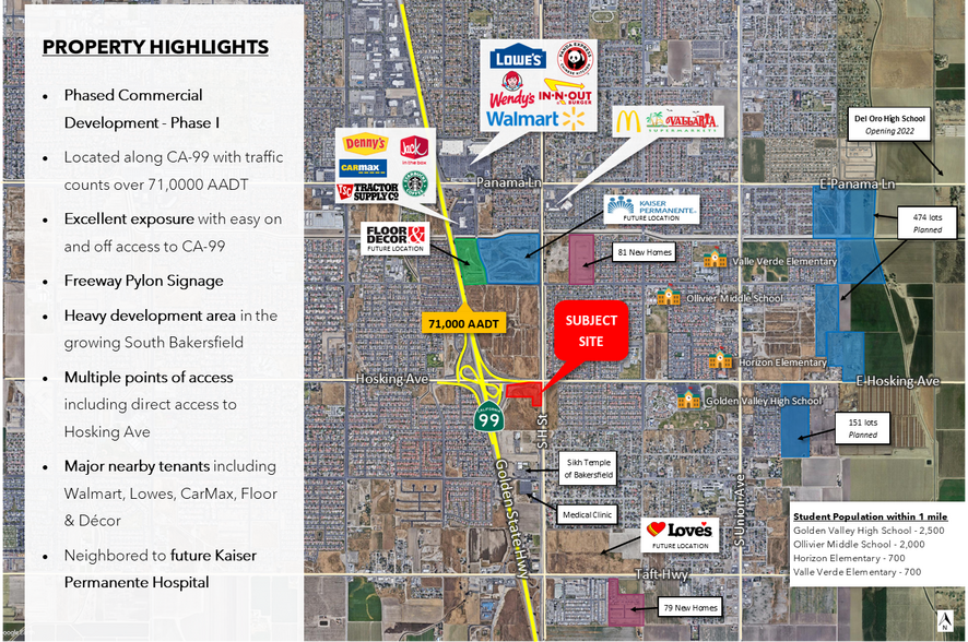 Hosking Ave, Bakersfield, CA for rent - Aerial - Image 3 of 6