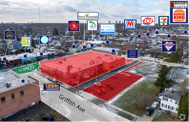 More details for 3140-3184 12 Mile Rd, Berkley, MI - Retail for Sale