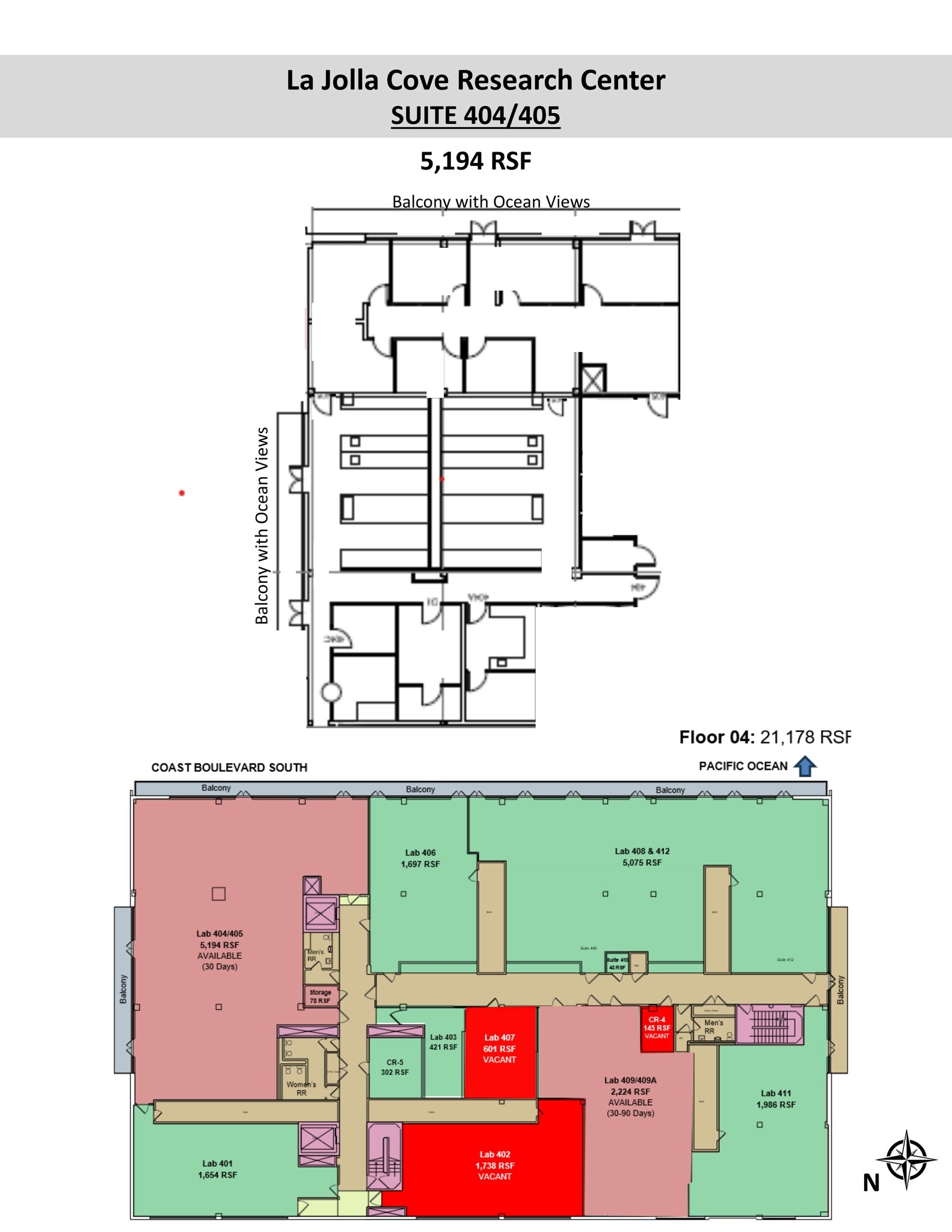 505 Coast Blvd S, La Jolla, CA to rent Site Plan- Image 1 of 1