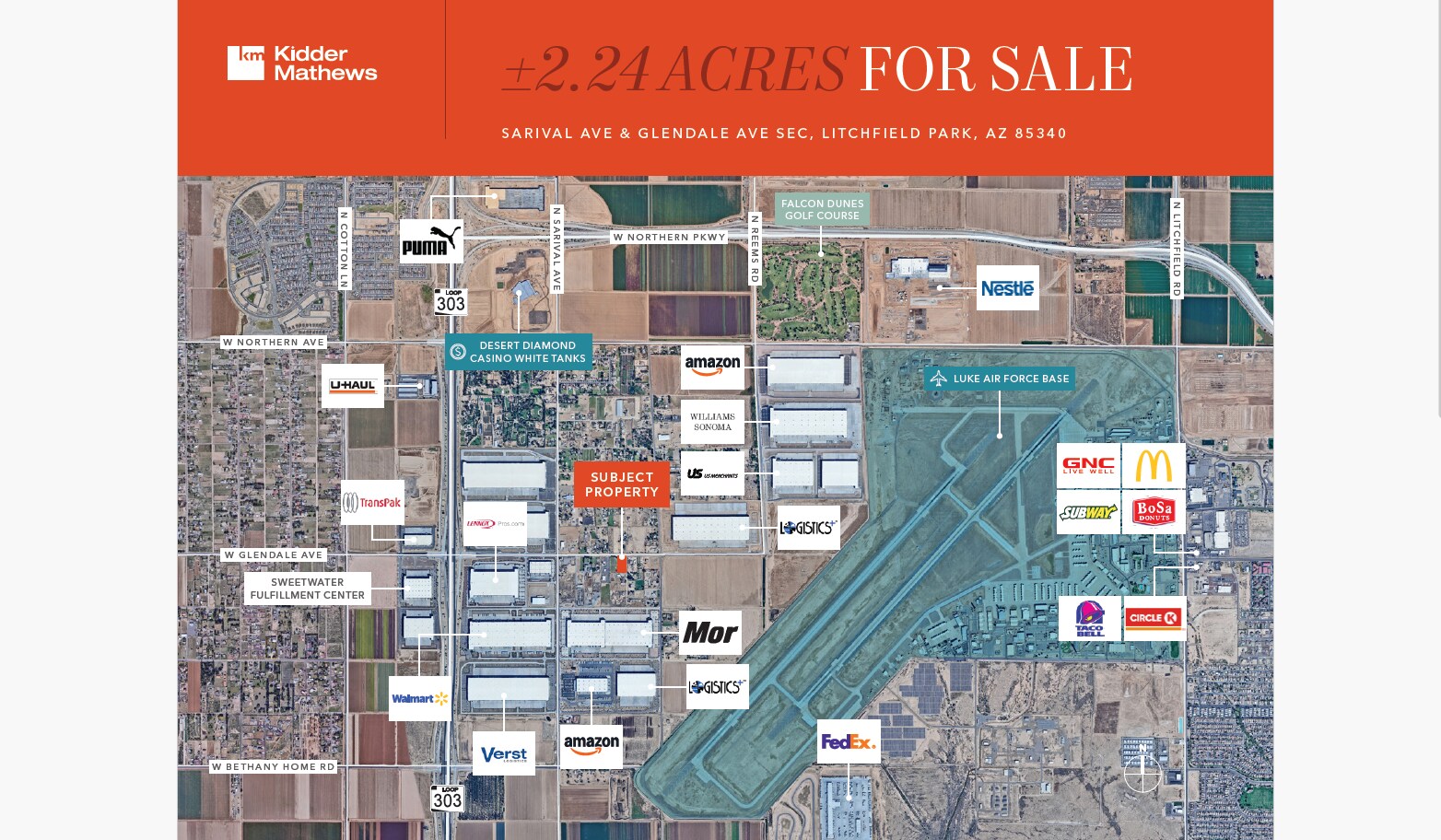 16035 W Glendale Ave, Litchfield Park, AZ for sale Aerial- Image 1 of 3