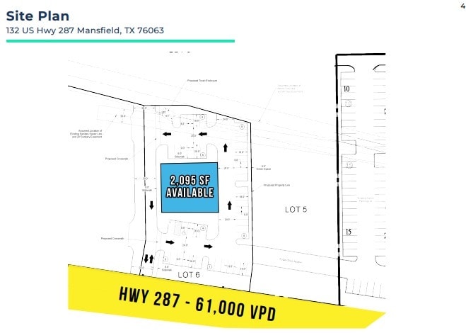 132 US Hwy 287, Mansfield, TX to rent - Site Plan - Image 3 of 3