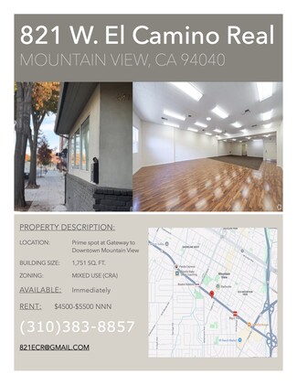 More details for 821 W El Camino Real, Mountain View, CA - Office/Retail for Rent