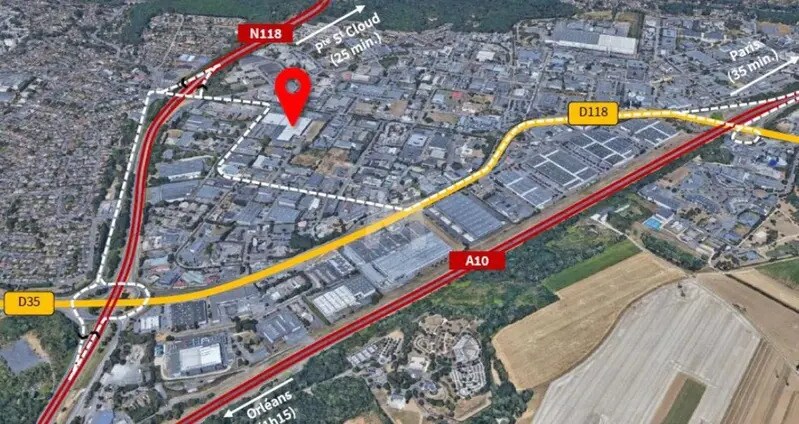Light Industrial in Les Ulis to rent - Aerial - Image 3 of 5