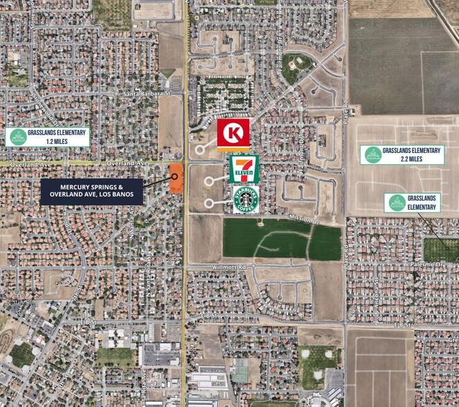 SEC of Mercey Springs and Overland Ave Ave, Los Banos, CA for sale - Building Photo - Image 1 of 2