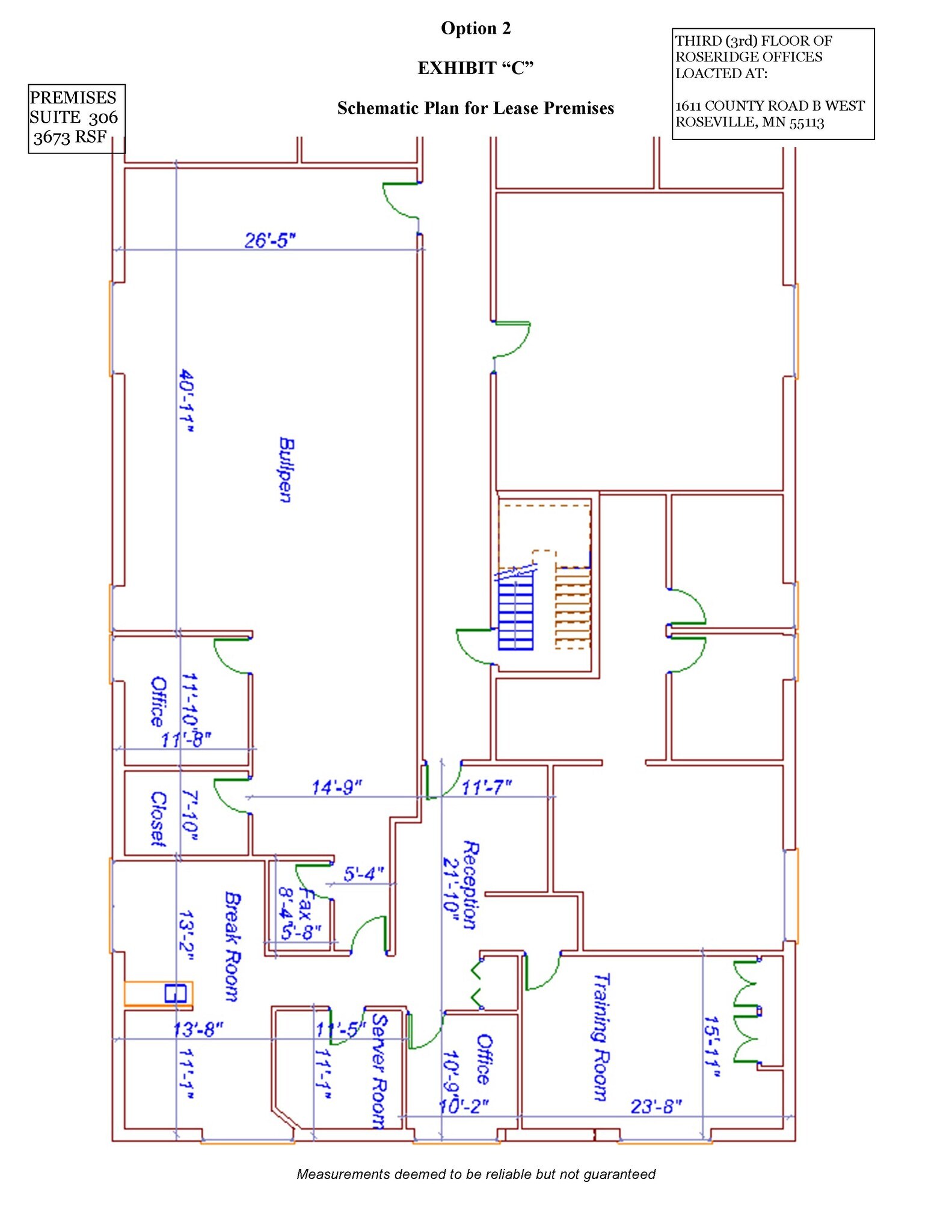 1611 W County Road B, Roseville, MN to rent Floor Plan- Image 1 of 2