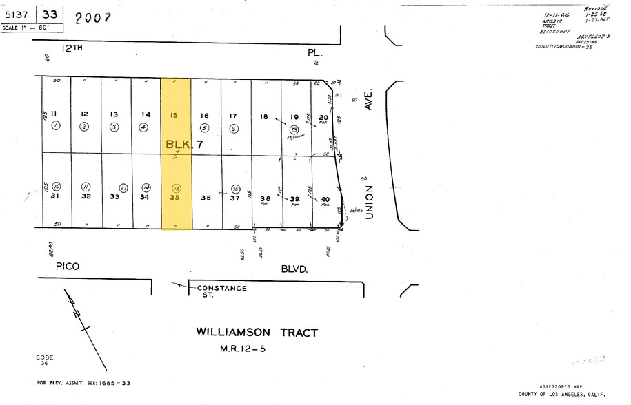 1625 W Pico Blvd, Los Angeles, CA for rent - Plat Map - Image 3 of 3