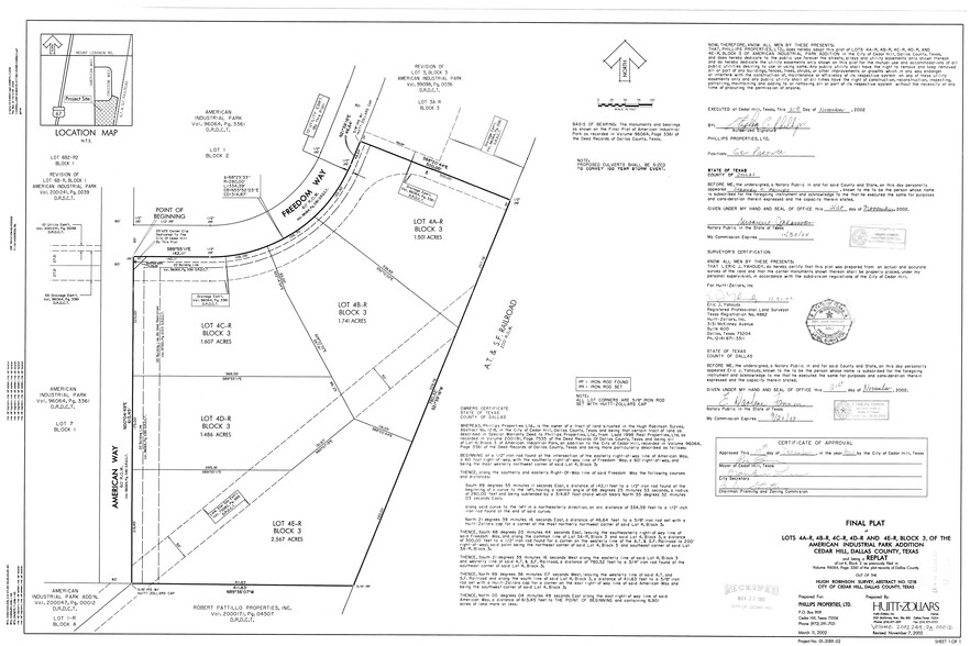 1525-1676 American Way and Freedom Way, Cedar Hill, TX for sale - Site Plan - Image 3 of 3