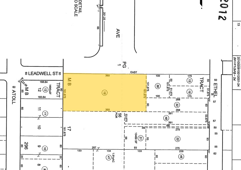 13154-13164 Leadwell St, North Hollywood, CA for rent - Plat Map - Image 2 of 3