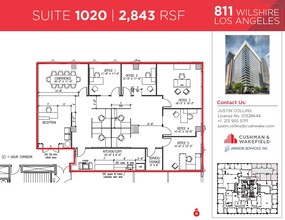 811 Wilshire Blvd, Los Angeles, CA for rent Floor Plan- Image 2 of 2