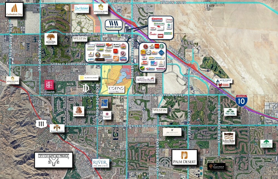 Dinah Shore Dr, Rancho Mirage, CA for sale - Aerial - Image 2 of 4