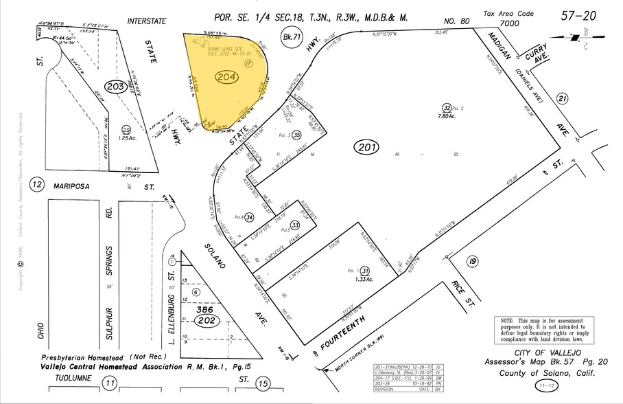 2070 Solano Ave, Vallejo, CA for sale - Plat Map - Image 2 of 2