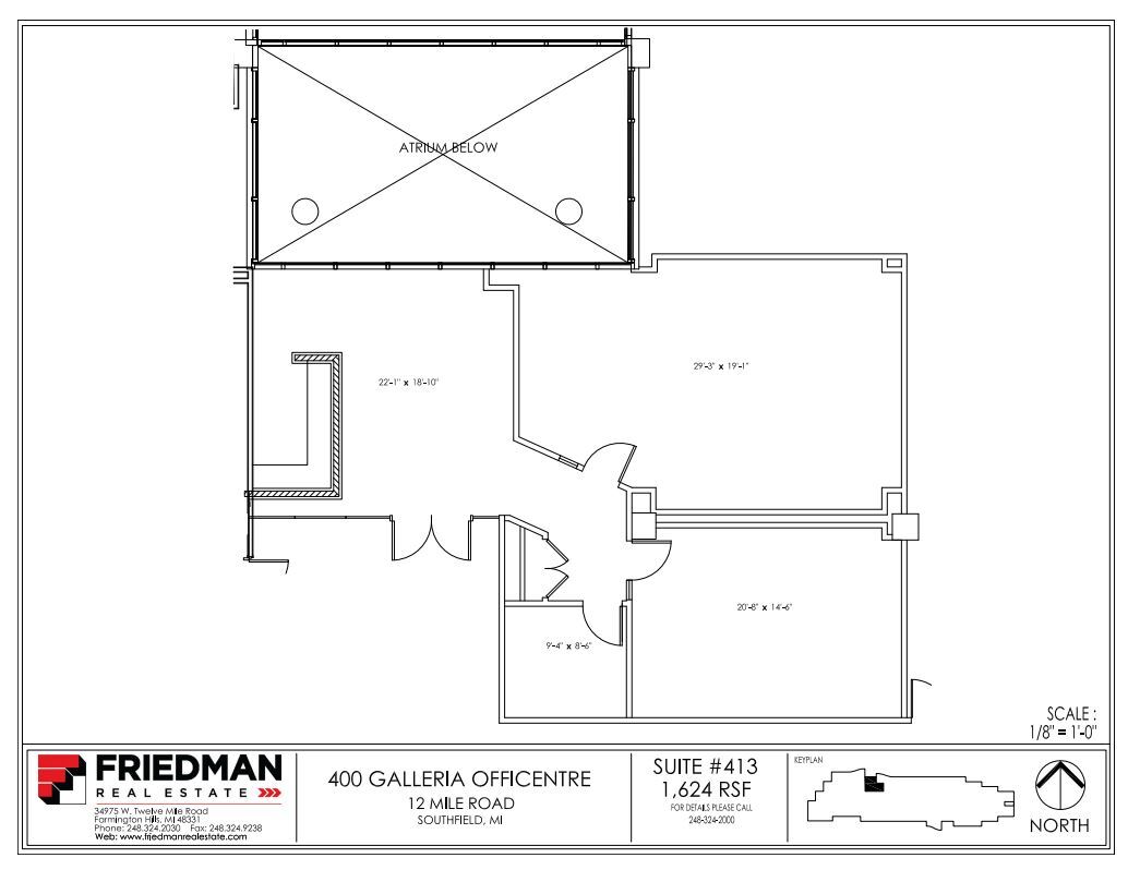 300 Galleria Officentre, Southfield, MI to rent Floor Plan- Image 1 of 3