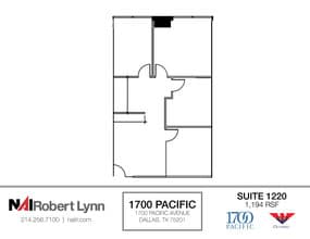 1700 Pacific Ave, Dallas, TX to rent Floor Plan- Image 1 of 2