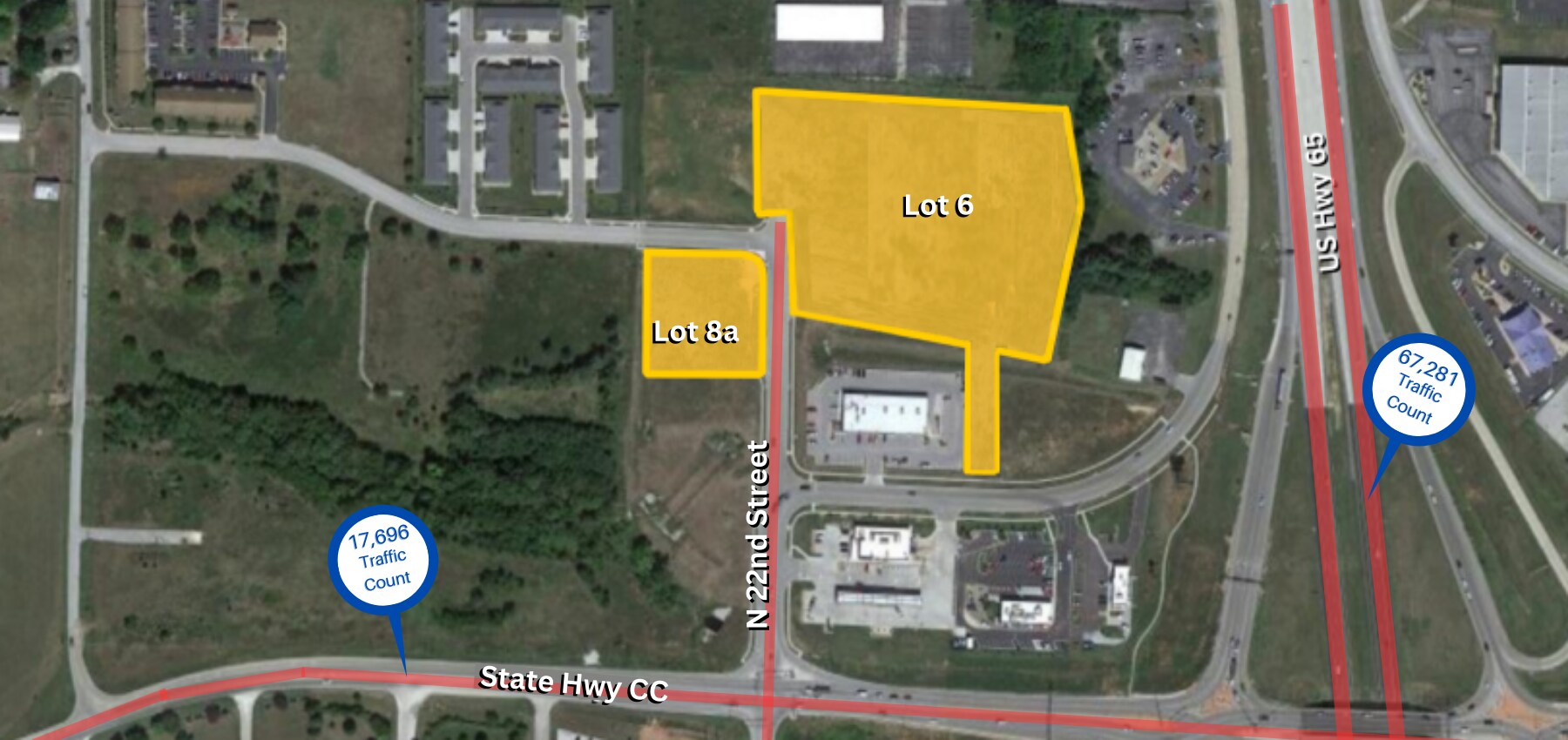 State Highway CC 22nd Street, Ozark 65721 COMMERCIAL LOTS OFF HWY