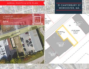 31 Canterbury St, Worcester, MA - aerial  map view