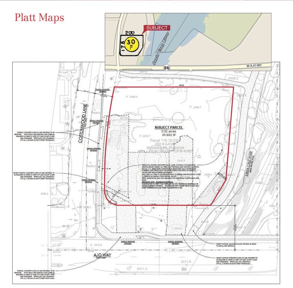1202 W Ajo Way, Tucson, AZ to rent - Plat Map - Image 2 of 6