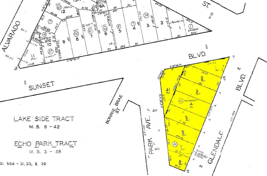 1910 W Sunset Blvd, Los Angeles, CA for rent - Plat Map - Image 2 of 6