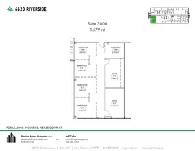 6660 Riverside Dr, Metairie, LA for rent Site Plan- Image 1 of 1