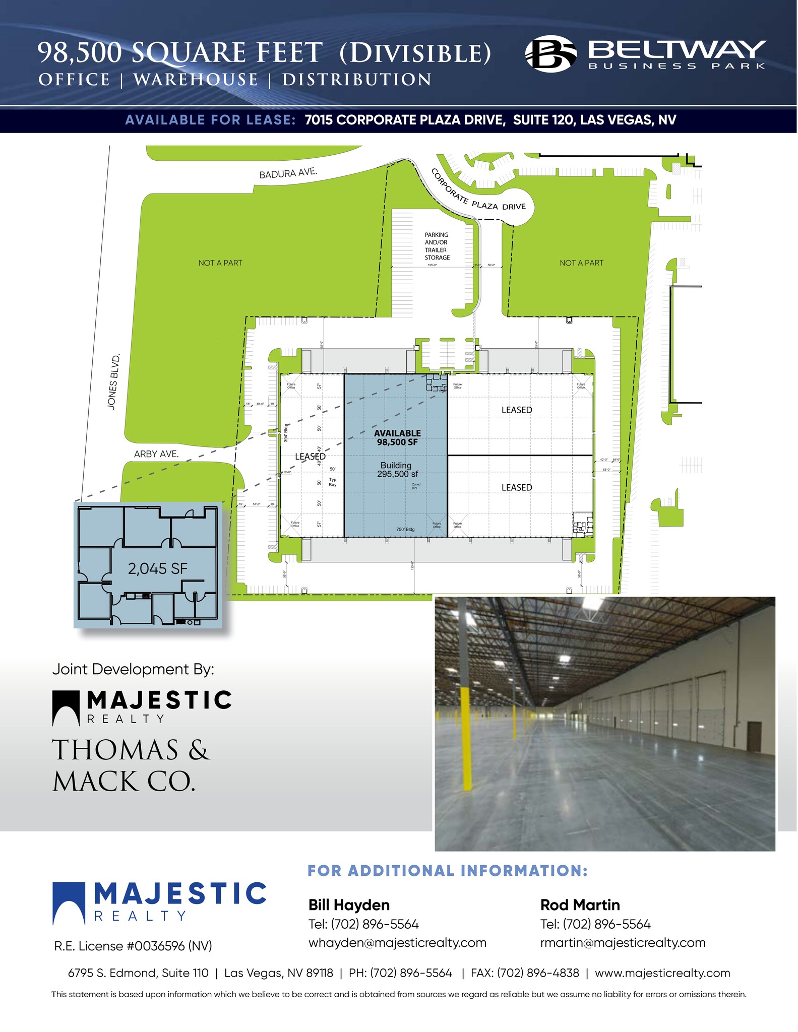 7015 Corporate Plaza Dr, Las Vegas, NV to rent Site Plan- Image 1 of 1