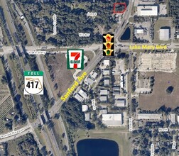 S Sanford Ave, Sanford, FL - aerial  map view