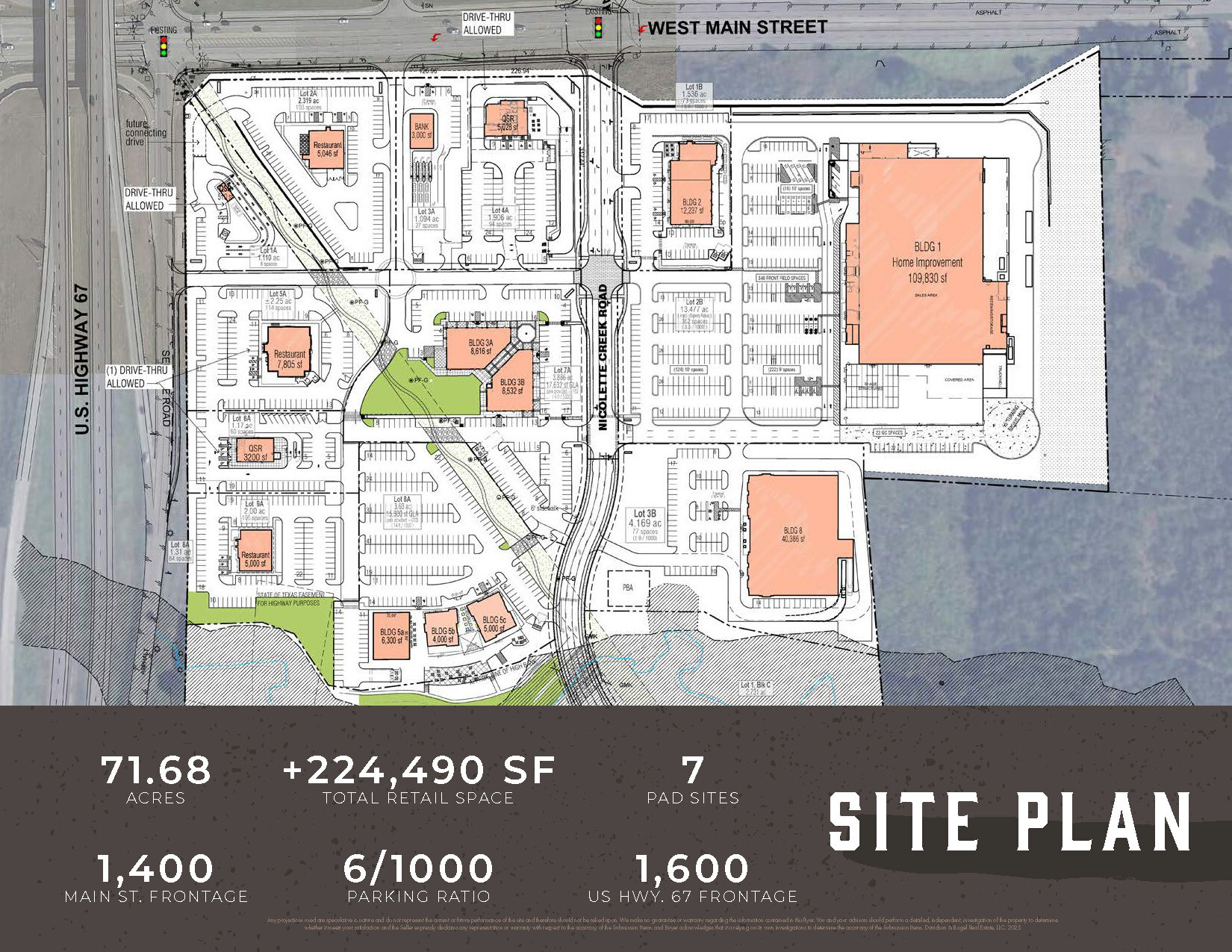 Main Street Towne Crossing - Midlothian, TX - SEC, Midlothian, TX to rent Site Plan- Image 1 of 10