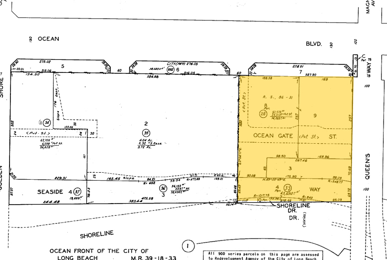 100 Oceangate, Long Beach, CA for rent - Plat Map - Image 2 of 10