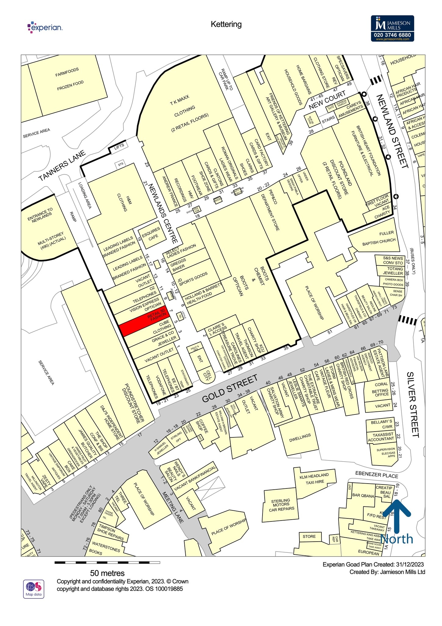Gold St, Kettering to rent Site Plan- Image 1 of 2