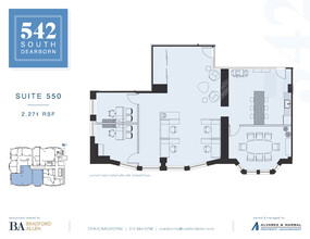 542-550 S Dearborn St, Chicago, IL for rent Floor Plan- Image 1 of 5